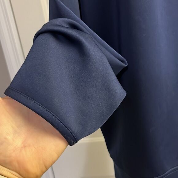 Antigua Men’s Navy Long Sleeve Mock Neck Golf Pullover- Large - Picture 8 of 12